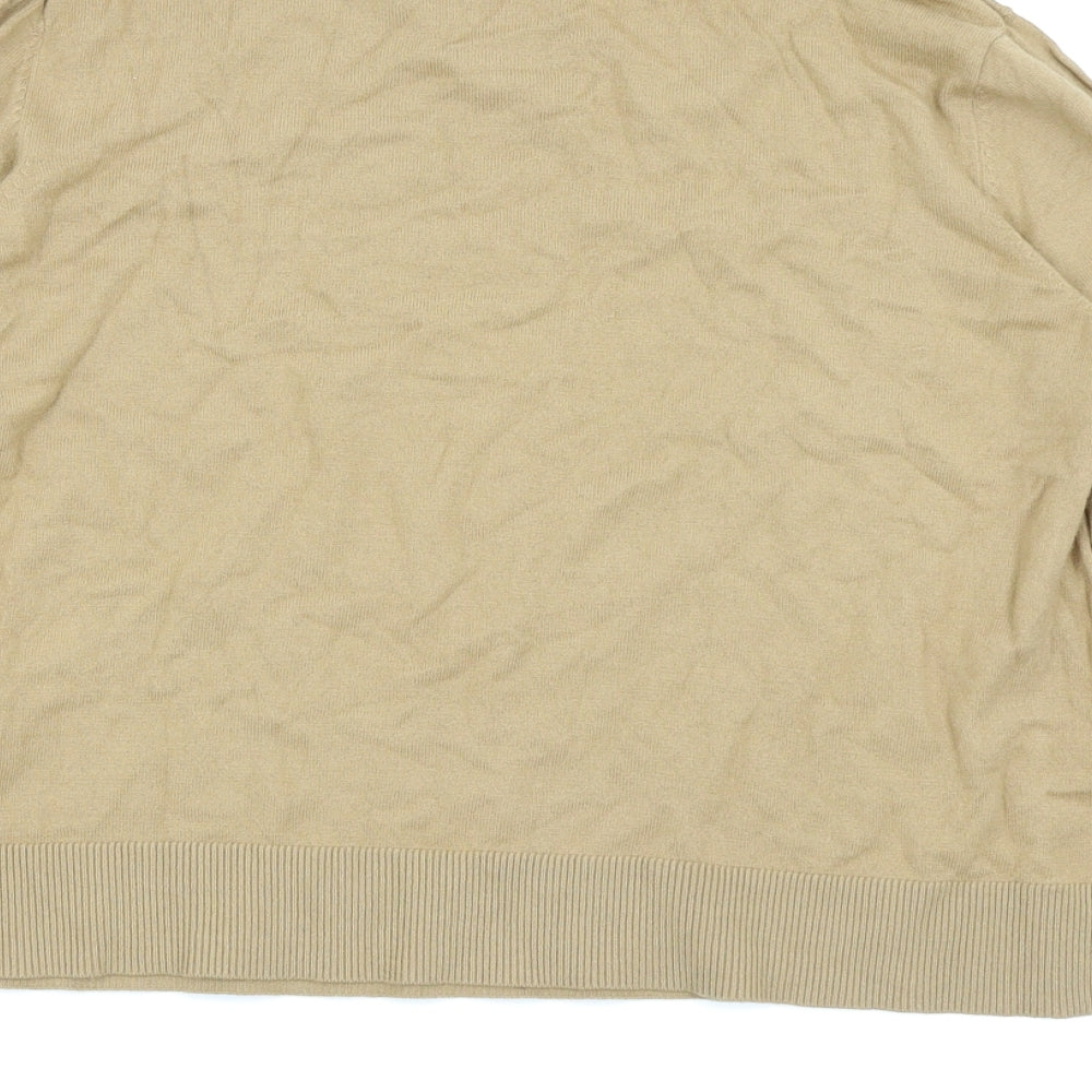 Womens UK Size 12 Topshop Beige Basic T-Shirt