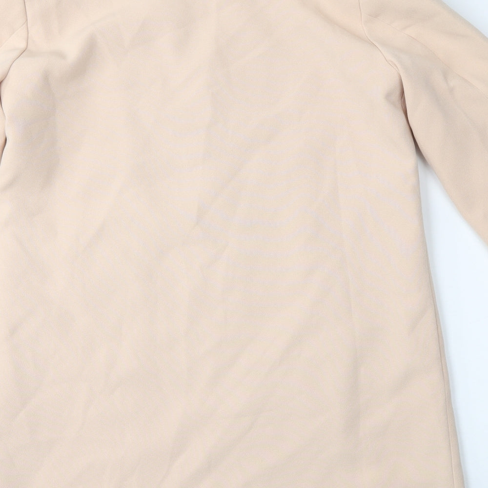 H&M Womens Beige Overcoat Coat