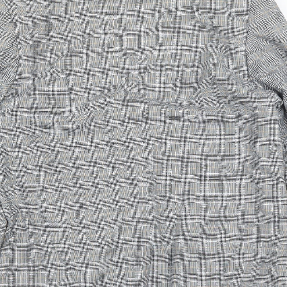 BHS Womens Blue Plaid Jacket Suit Jacket Size 14