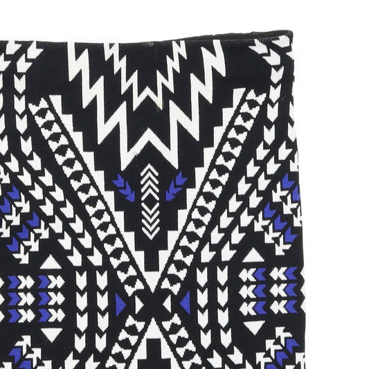 H&M Womens Multicoloured Geometric  Straight & Pencil Skirt Size 8