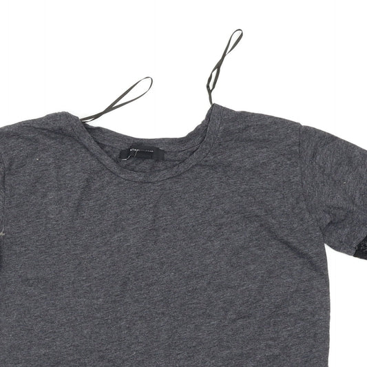 Womens UK Size 6 Atmosphere Grey Basic T-Shirt