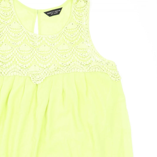 Womens UK Size 16 Dorothy Perkins Green Camisole Tank
