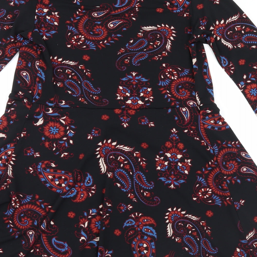 Pins & Needles Womens Black Geometric Cardigan Jumper Size XS