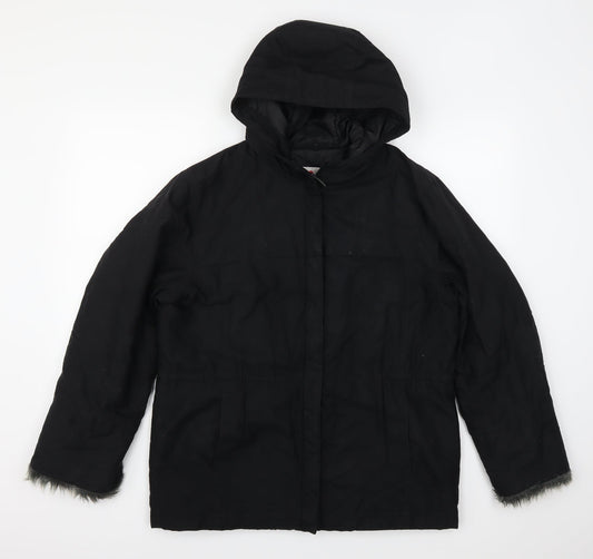 Womens UK Size 12 NEXT Black Overcoat