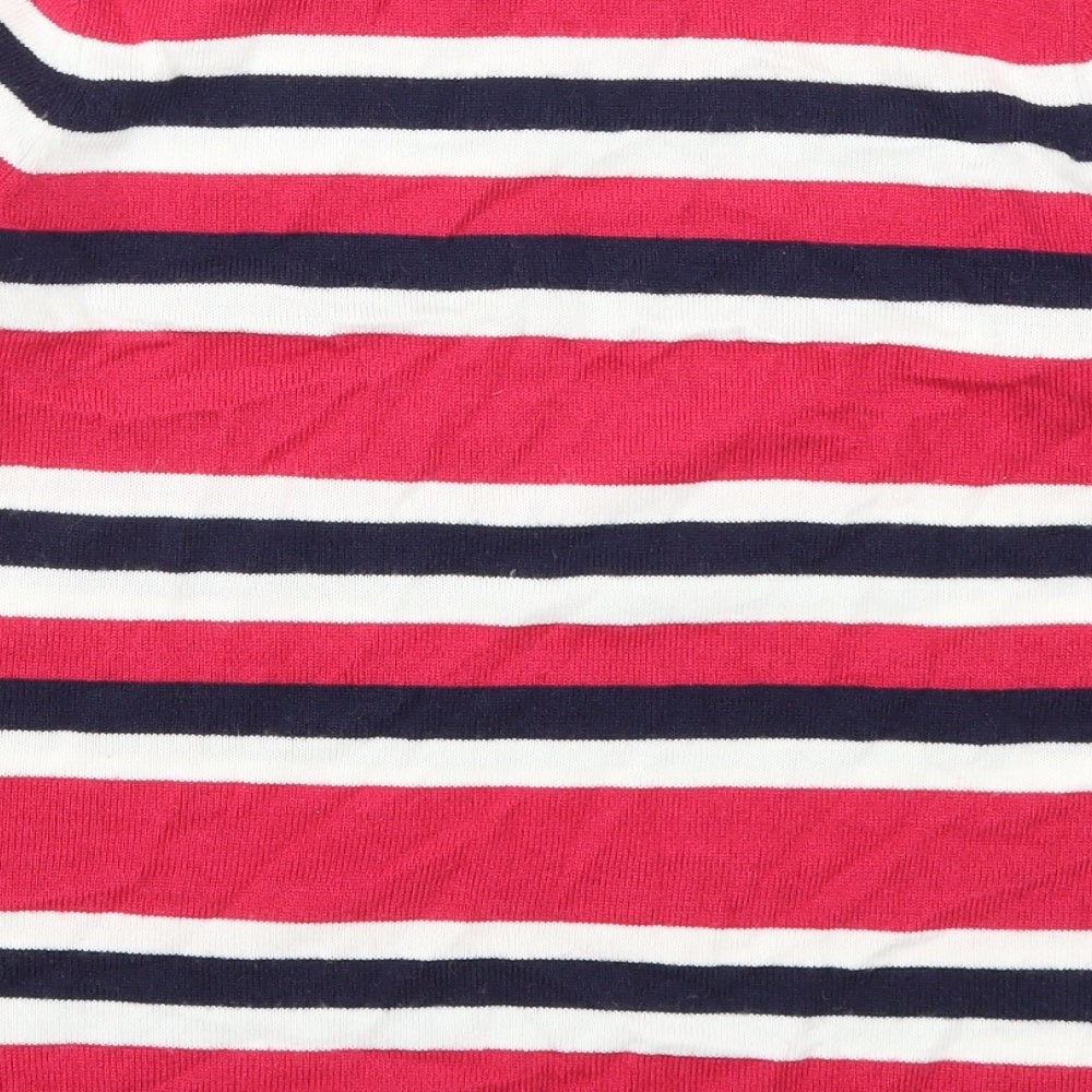 Papaya Womens Pink Striped Pullover Jumper Size 12