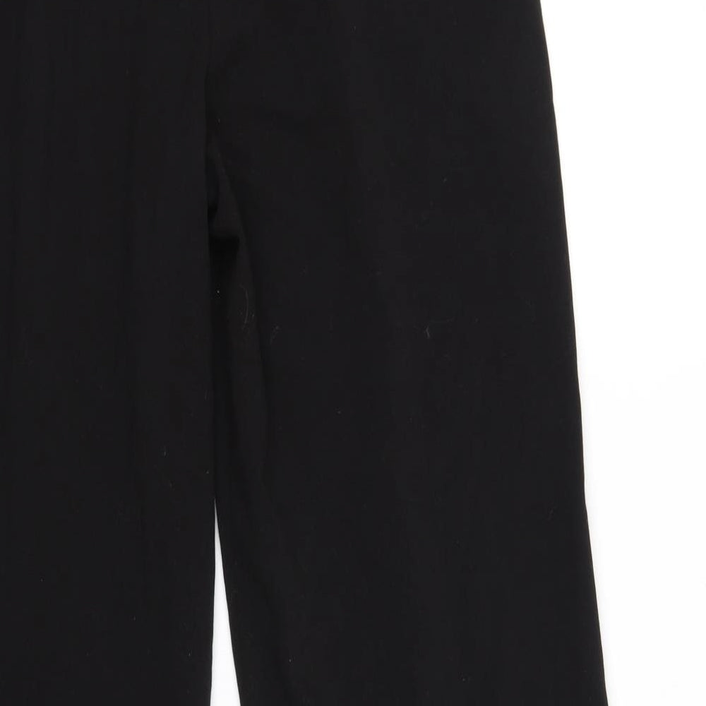Womens UK Size 10 F&F Regular Fit Black Trousers