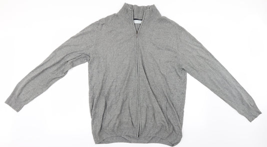Avenue Womens Grey Full Zip Jumper Size L