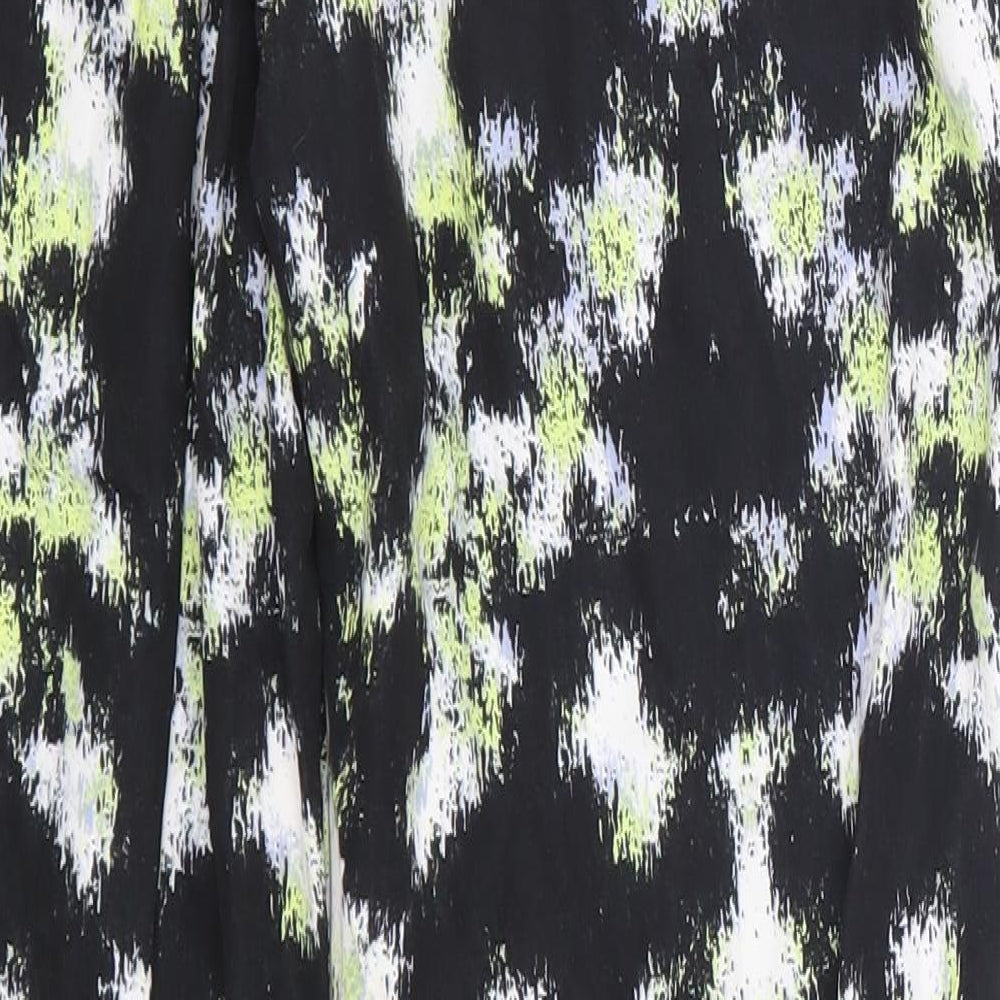 Warehouse Womens Black Argyle/Diamond Cargo Trousers Size 8