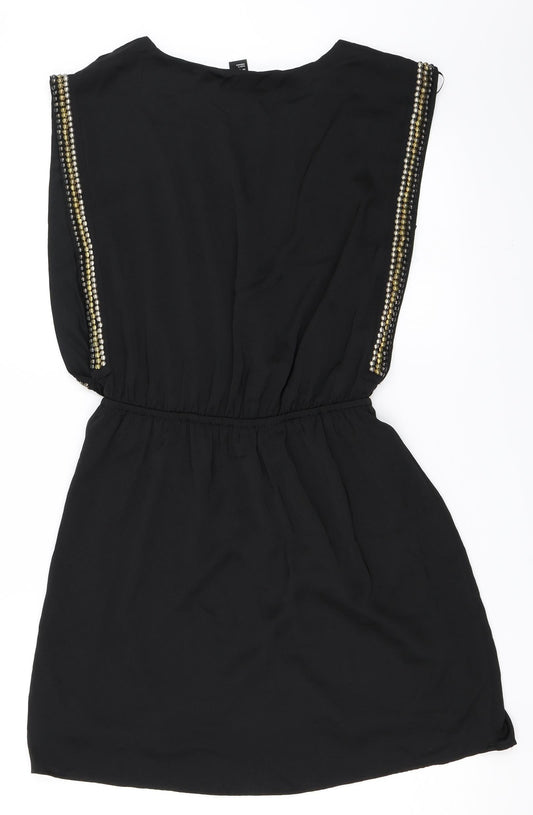 H&M Womens Black Skater Dress Size 36