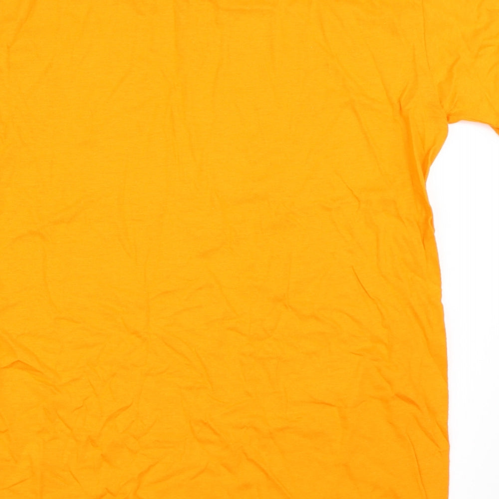 Boohoo Womens Orange Basic T-Shirt Size S