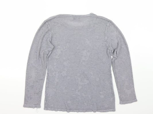 Womens UK Size 12 Wallis Grey Basic T-Shirt