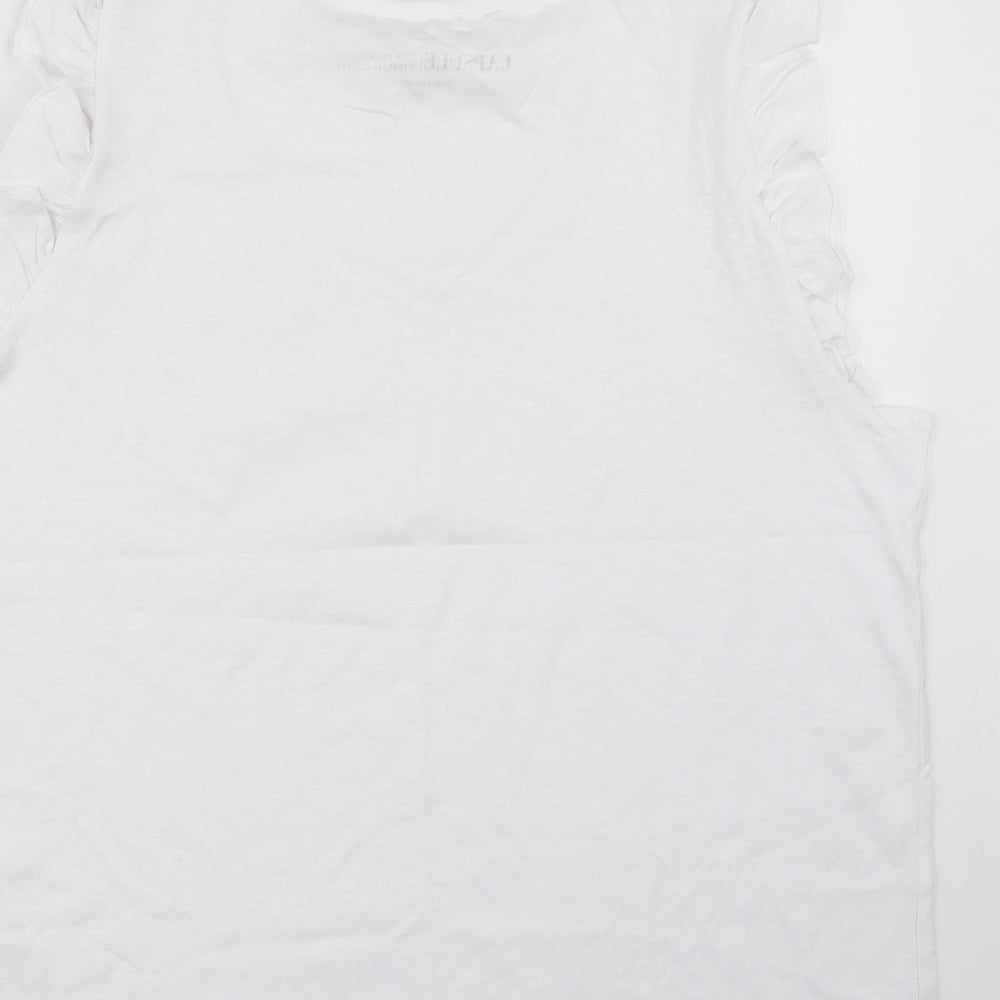 Womens UK Size 22 Capsule White Basic T-Shirt