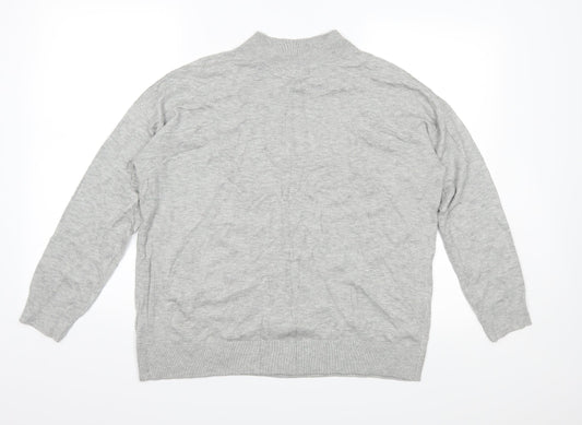 Marks and Spencer Mens Grey Knit Pullover Jumper Size M