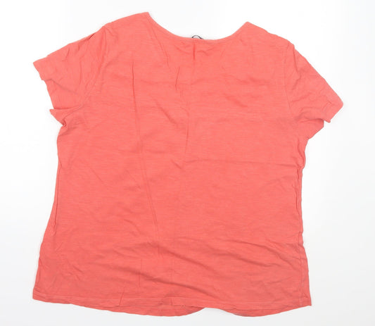 Womens UK Size 14 Bonmarché Pink Basic T-Shirt
