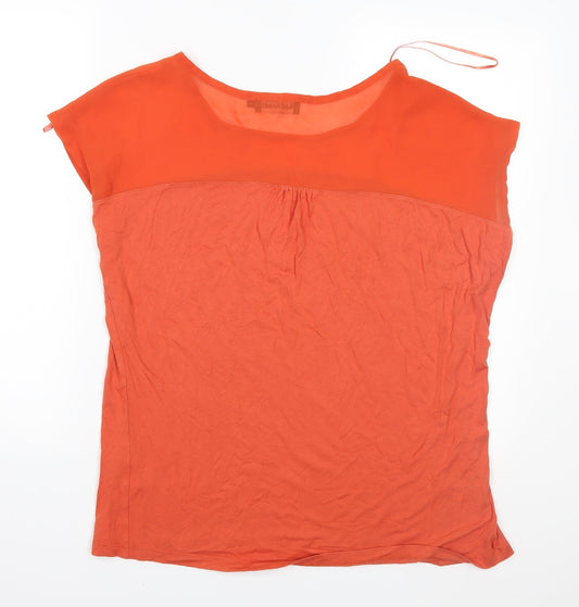 Authentic Womens Orange Basic T-Shirt Size 16