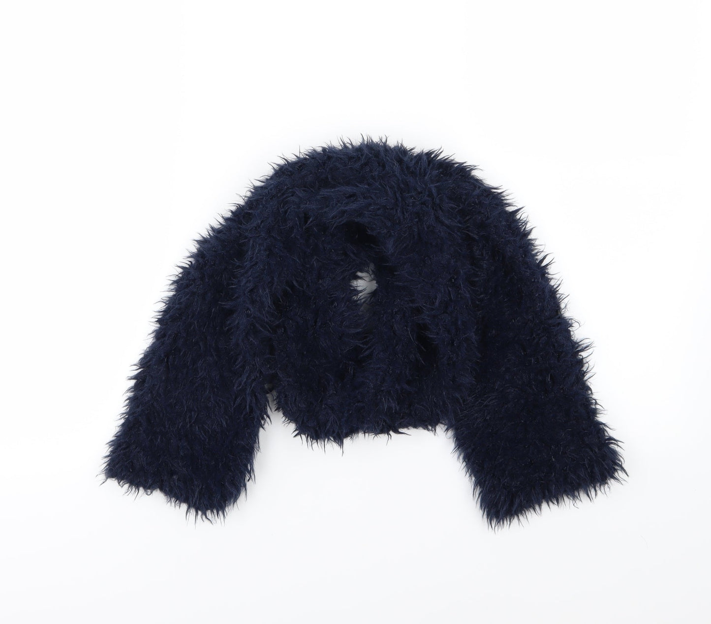 Preworn Unisex Blue Knit Scarf