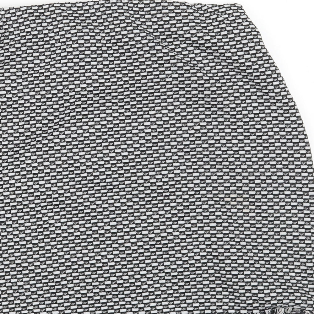 Atmosphere Womens Black Geometric Mini Skirt Size 8