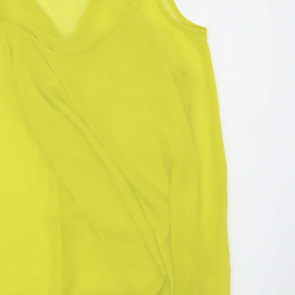 Womens UK Size 14 Simply Stock Shop Yellow Basic Blouse