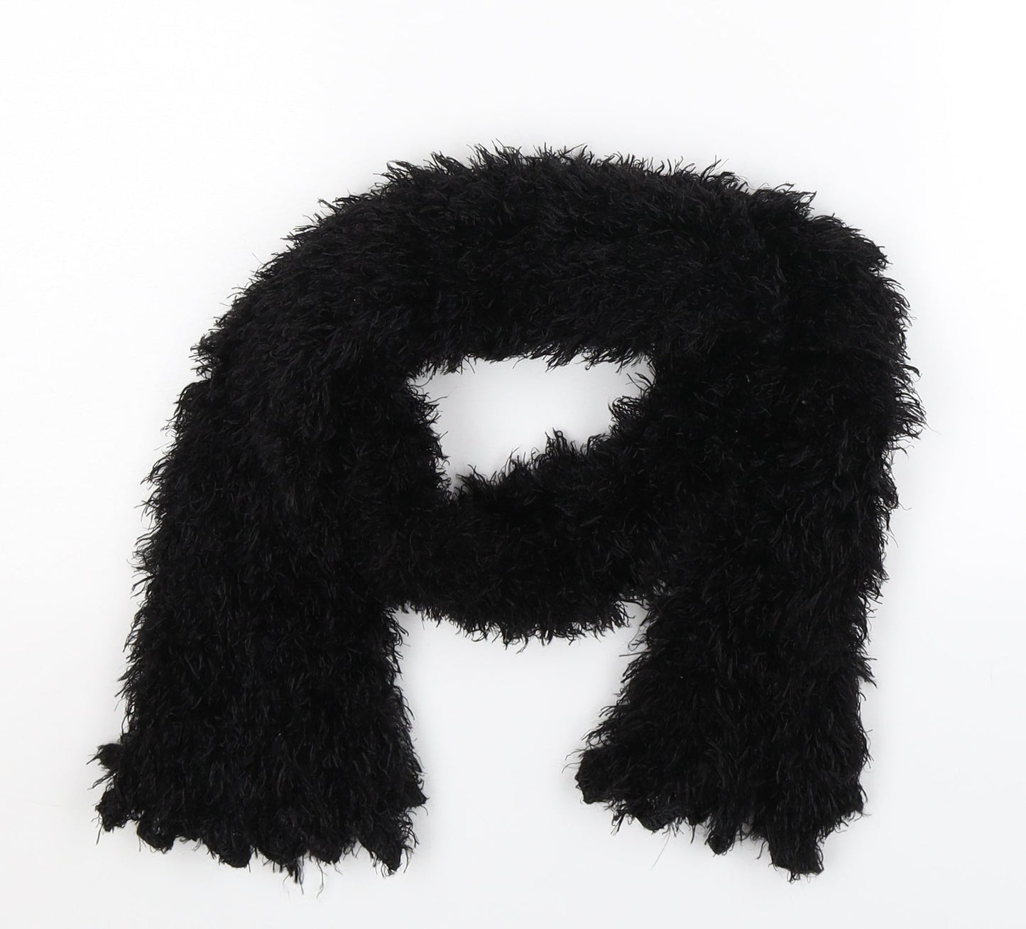 Preworn Girls Black Knit Scarf Scarves & Wraps One Size