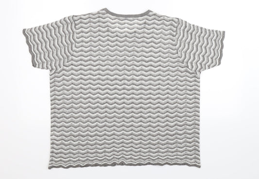 Berkertex Womens Silver Knit Pullover Jumper Size 20