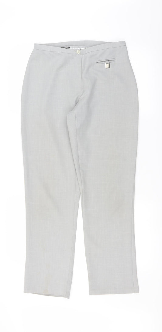 Womens UK Size 12 Wallis Regular Fit Grey Trousers
