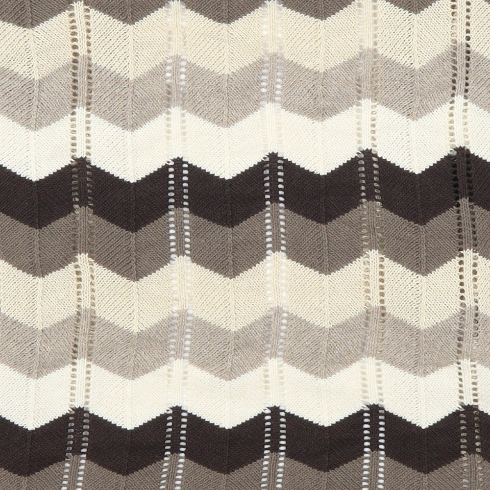 Glimpse Womens Brown Striped Cardigan Jumper Size L