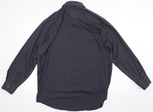 F&F Mens Grey Button-Up Size M