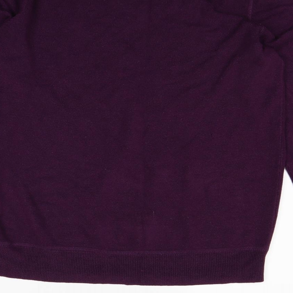 Red Herring Mens Purple Pullover Jumper Size L