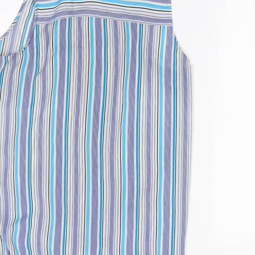 Womens UK Size M Rose & Olive Blue Basic Blouse