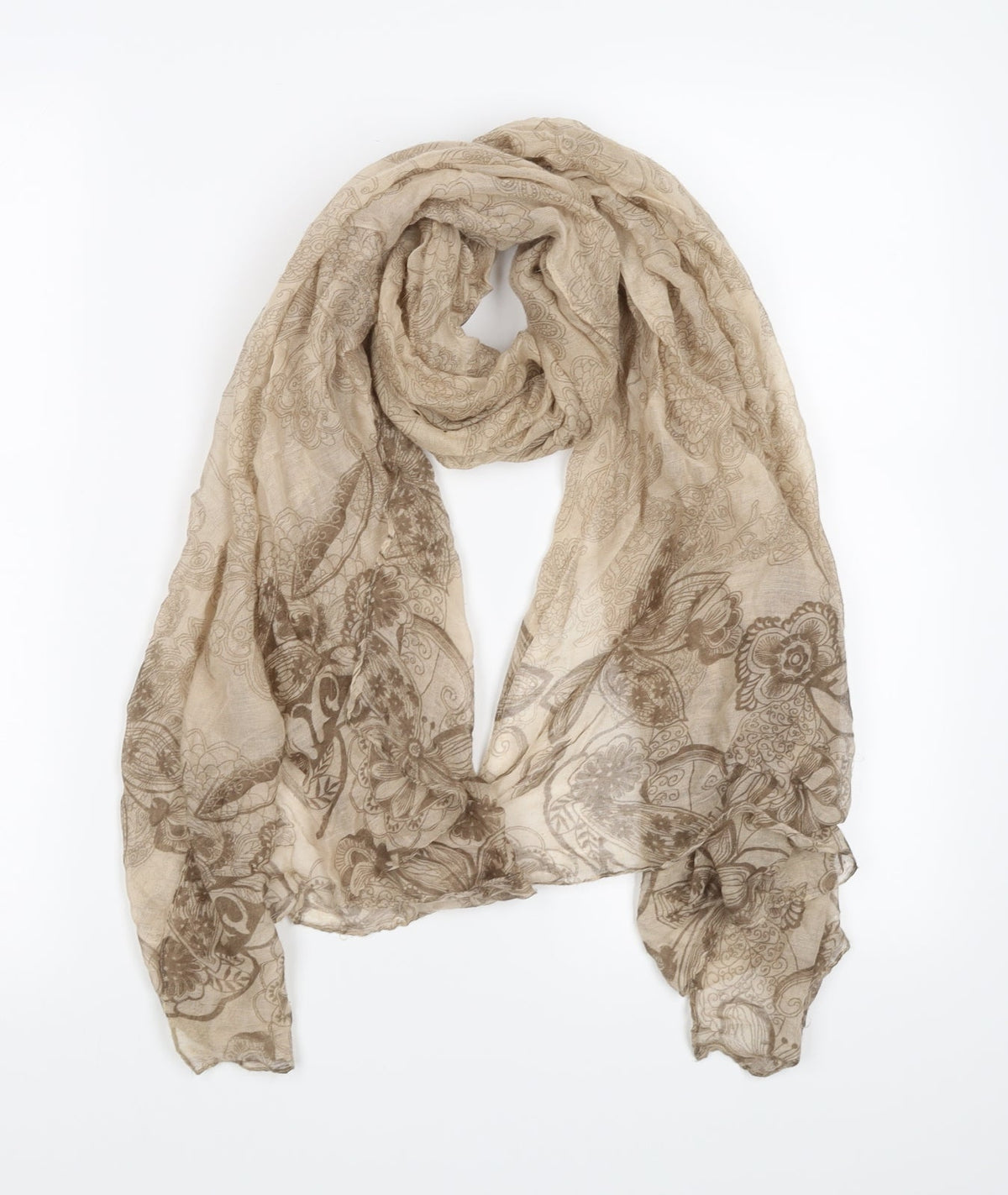 Preworn Womens Beige Scarf