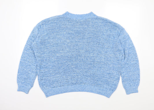 Marks and Spencer Womens Blue Knit Pullover Jumper Size L
