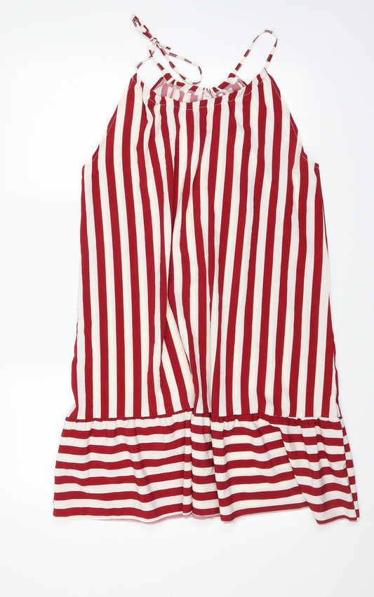 Preworn Womens Red Striped Trapeze & Swing Size S