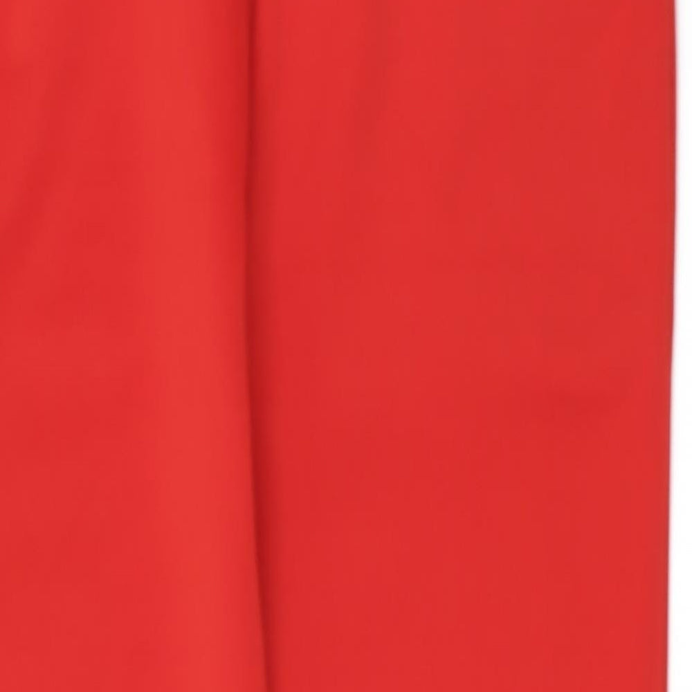 Womens UK Size L I SAW IT FIRST Regular Fit Cropped Red Trousers