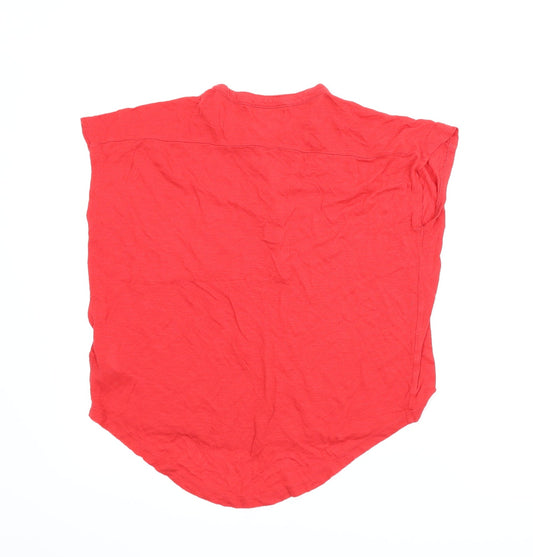 Womens UK Size 14 New Look Red Basic T-Shirt