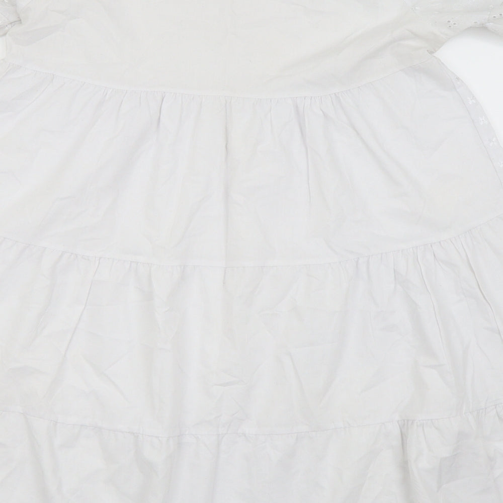 Missguided Womens White Fit & Flare Size 10
