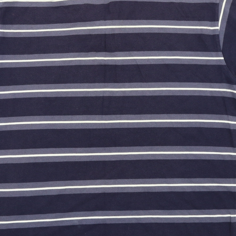 Hi-Tec Mens Blue Striped Polo Size M