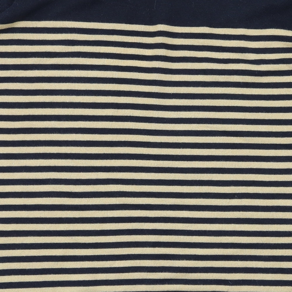 ewn Womens Brown Striped Pullover Jumper Size M