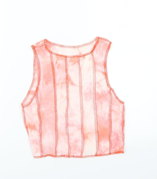 SHEIN Womens Red Jersey Cropped Tank Size S