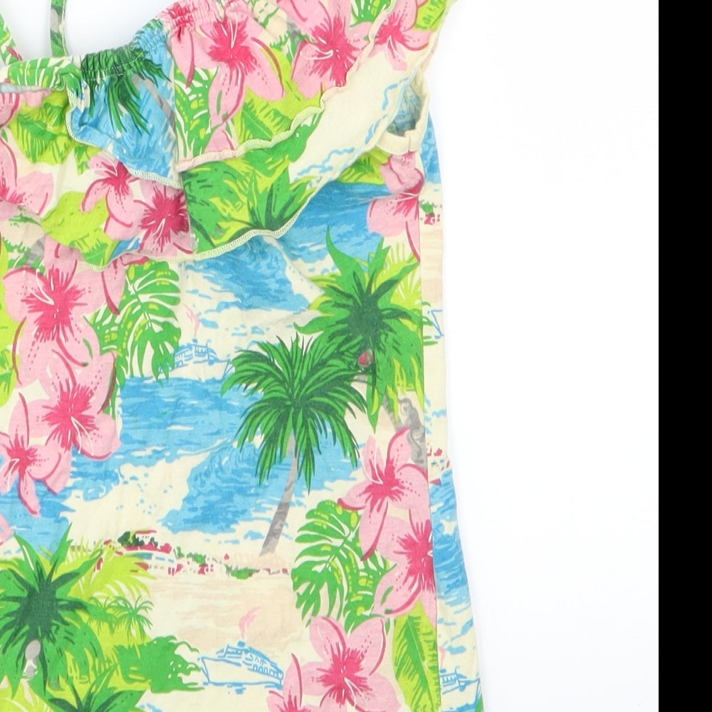 Cherokee Girls Multicoloured Floral Jersey Basic T-Shirt Size 9-10 Years