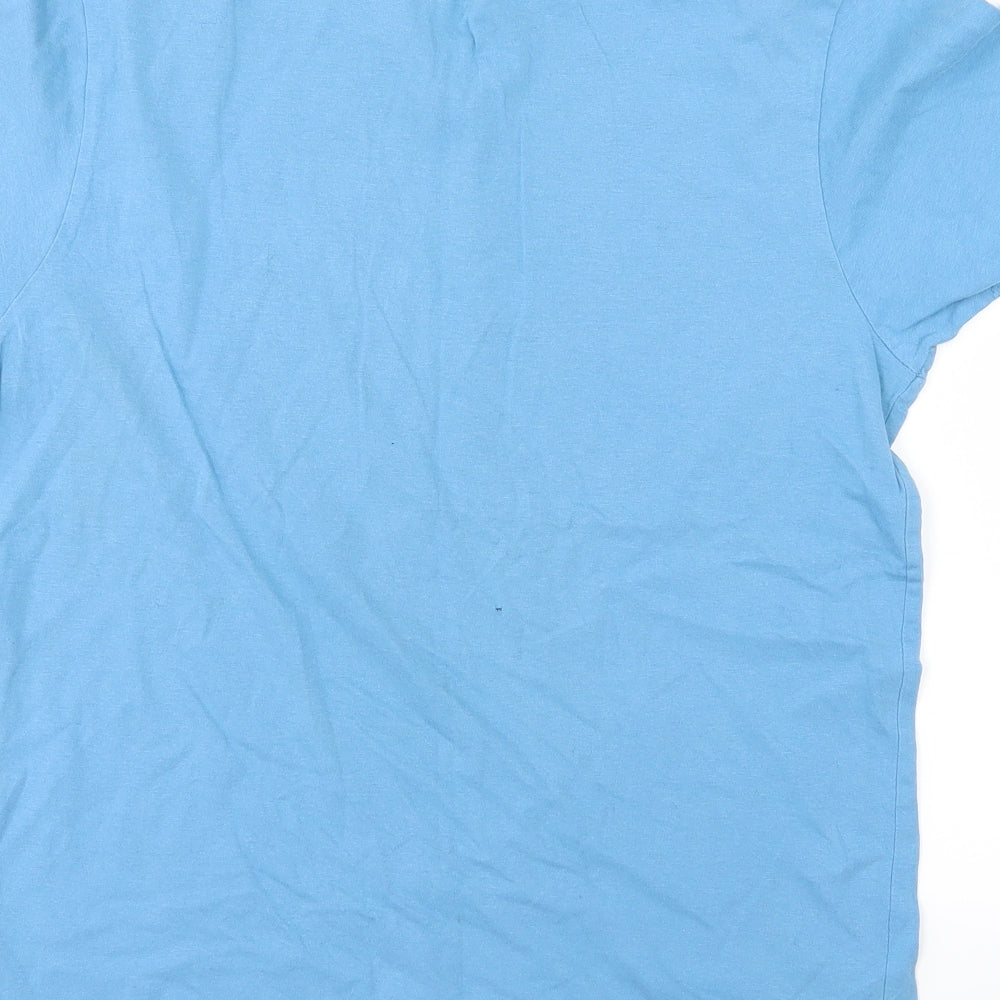 Zara Mens Blue  Jersey  T-Shirt Size M