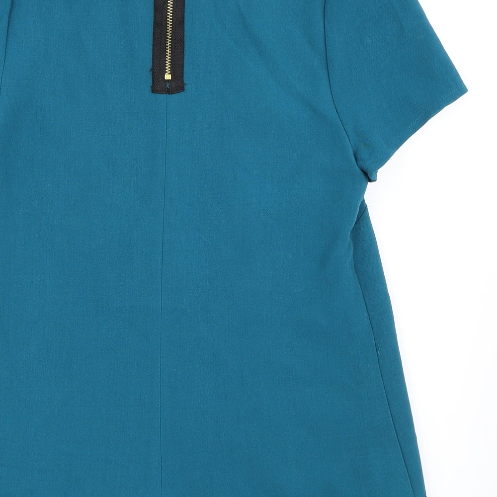 Womens UK Size 4 ASOS Blue Basic Blouse
