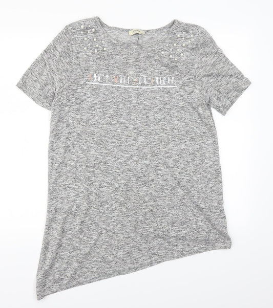 Womens UK Size 14 Matalan Grey Basic T-Shirt