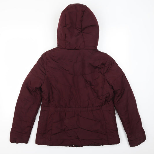 Peacocks Womens Red Quilted Coat Size 12