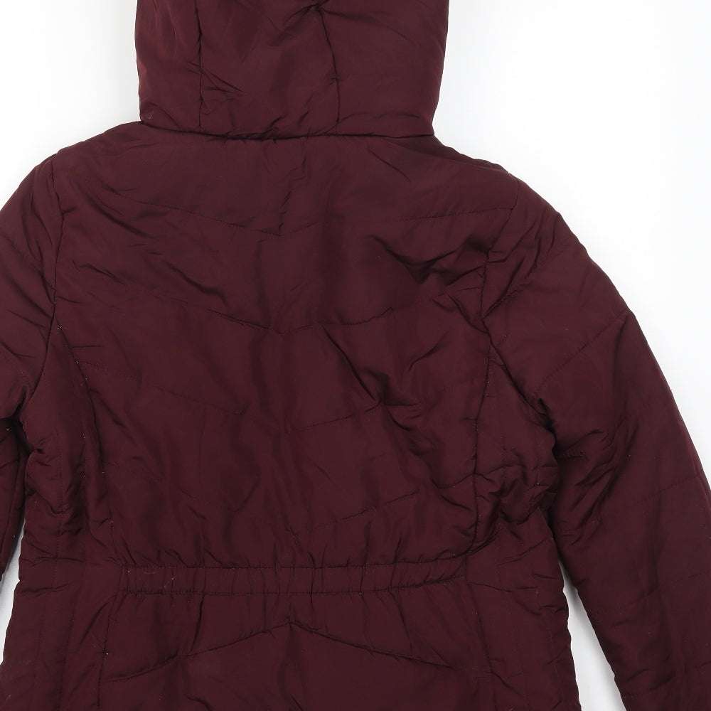 Peacocks Womens Red Quilted Coat Size 12