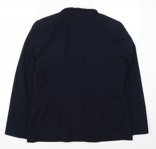 Classics Womens Blue   Jacket Suit Jacket Size 14