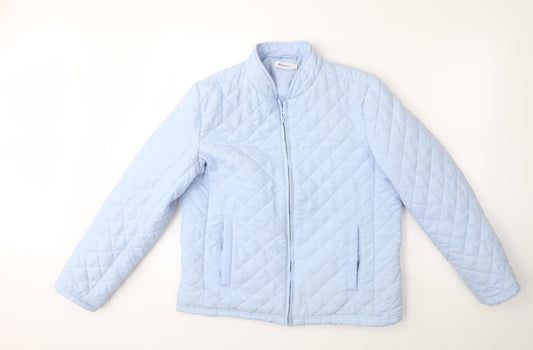 Womens UK Size 14 Damart Blue Quilted Coat