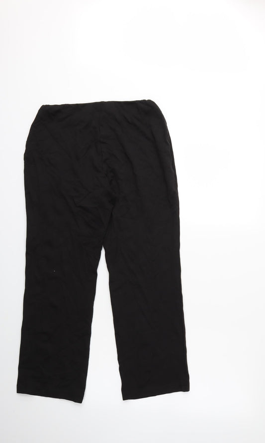 Womens UK Size 10 Marks and Spencer Regular Fit Black Trousers