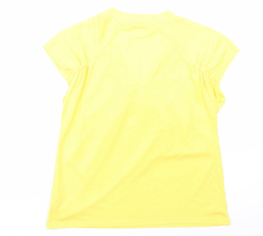 George Womens Yellow Basic T-Shirt Size 10