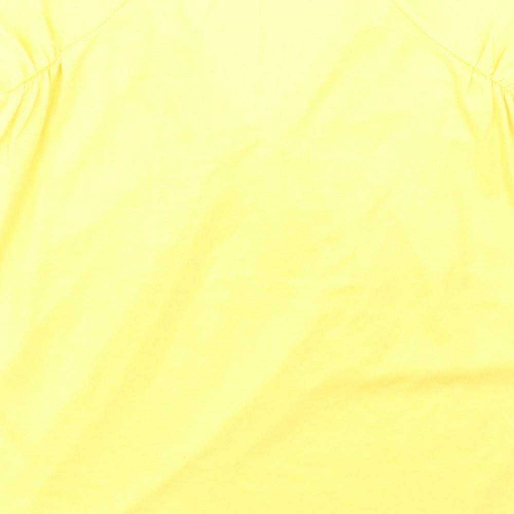 George Womens Yellow Basic T-Shirt Size 10