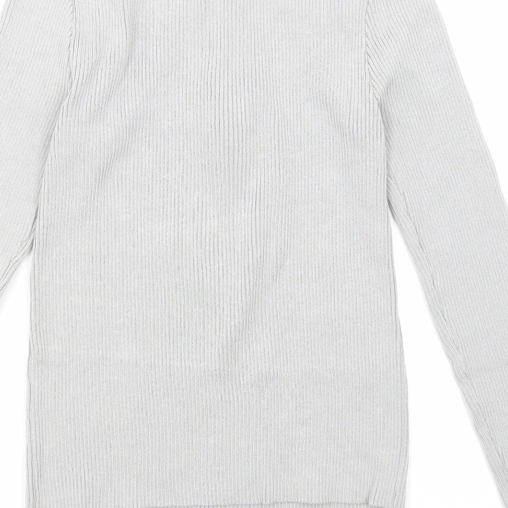 Blue Vanilla Womens Grey Basic T-Shirt Size M